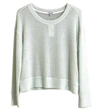 Splendid Women's Lightweight Knit Long Sleeve Eggshell Sweater In White