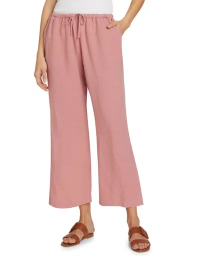 Splendid Women's Linen-blend Drawstring Pants In Pink