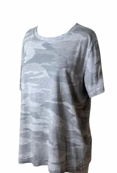 Splendid Women's Short Sleeve T-shirt In Gray Camo
