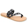 Splendid Silas Studded Toe Loop Sandal In Black