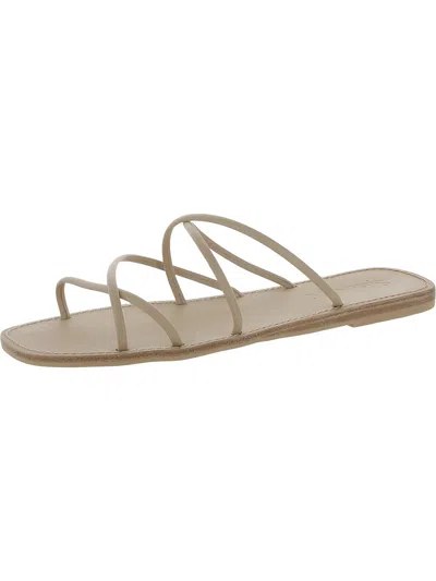 Splendid Womens Comfort Insole Faux Leather Flatform Sandals In Grey