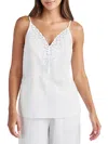 Splendid Womens Eyelet Tank Pullover Top In White
