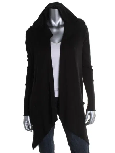 Splendid Womens Modal Blend Hooded Wrap Top In Black