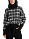Splendid Ginny Plaid Turtleneck Sweater In Black