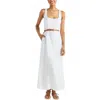 Splendid Womens Pocket Viscose Maxi Dress In White