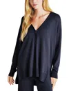 Splendid Veronica Button-front Tunic Cardigan In Blue
