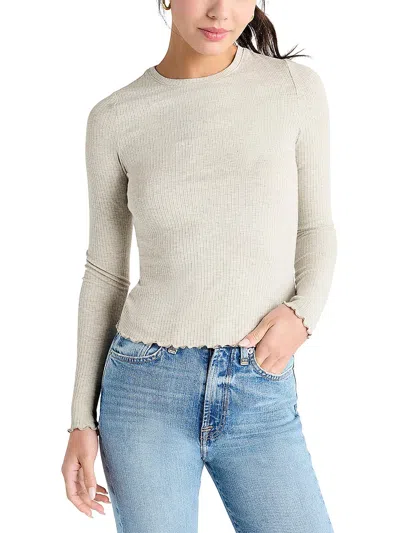 Splendid Womens Ribbed Knit Pullover Top In Multi