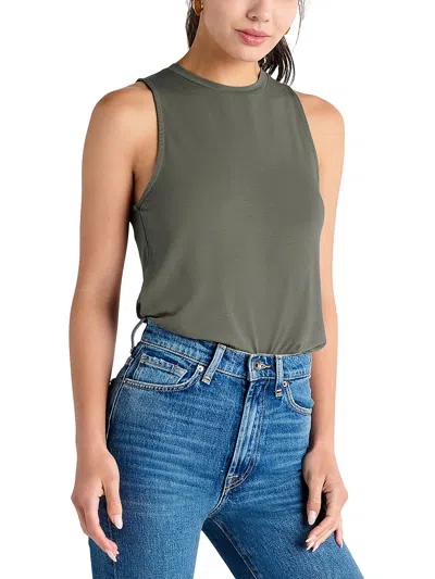 Splendid Womens Solid Sleeveless Tank Top In Green
