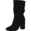 Splendid Womens Solid Suede Mid-calf Boots In Black