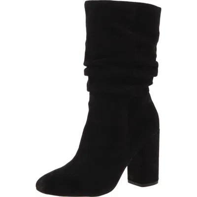 Splendid Womens Solid Suede Mid-calf Boots In Black