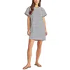 Splendid Womens Striped Cotton Mini Dress In Blue