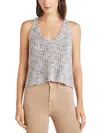 Splendid Dierdre Cotton Sweater Tank Top In Silver