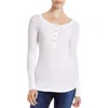 Splendid Forever Thermal Henley Top In White