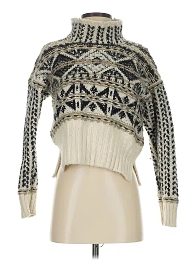 Pre-owned Splendid Wool Pullover Sweater In Ivory