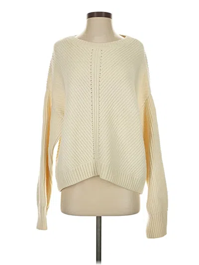 Pre-owned Splendid Wool Pullover Sweater In Ivory