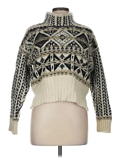Pre-owned Splendid Wool Pullover Sweater In Ivory