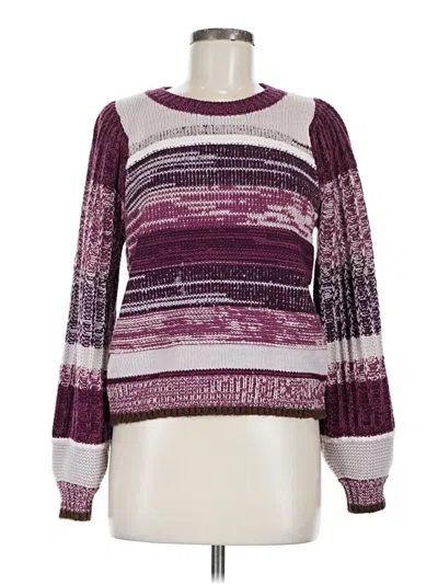 Pre-owned Splendid Wool Pullover Sweater In Purple