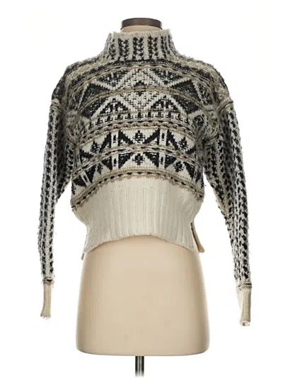 Pre-owned Splendid Wool Pullover Sweater In Silver