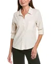 Splendid Woven Button-down Shirt In White