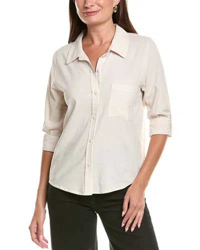 Splendid Woven Button-down Shirt In White