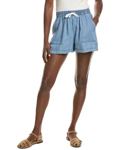 Splendid Marseille Drawstring Waist Chambray Shorts In Blue