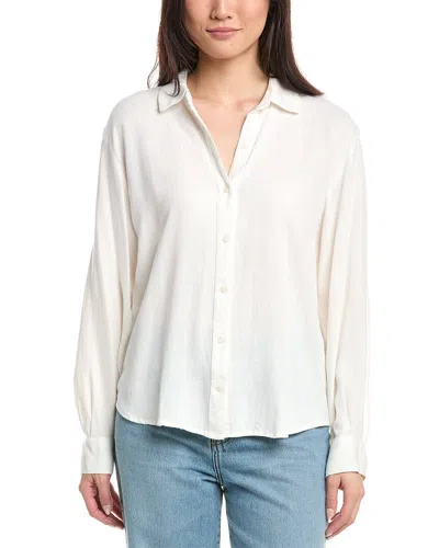 Splendid Woven Linen-blend Top In White