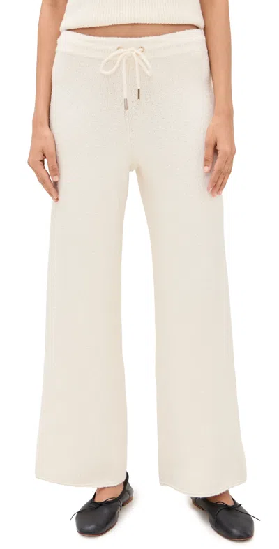 Splendid X Cella Jane Boucle Sweater Pants Snow In White