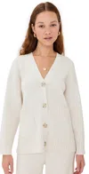 Splendid X Cella Jane Button Front Cardigan Snow In White