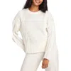 Splendid X Cella Jane Cable Sweater In Snow
