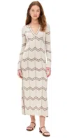 Shop Splendid X Cella Jane Chevron Caftan Pearl/wood
