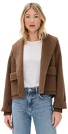 Splendid X Cella Jane Crop Icon Coat Truffle In Brown