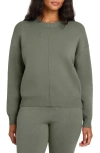 Splendid X Cella Jane Front Seam Sweater In Olive