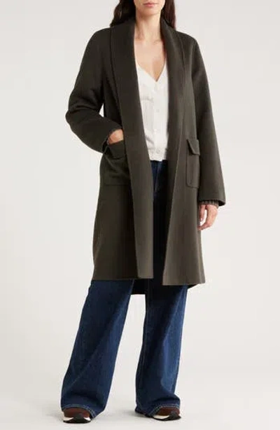Splendid X Cella Jane Icon Shawl Collar Coat In Gray