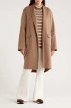Splendid X Cella Jane Icon Shawl Collar Coat In Brown