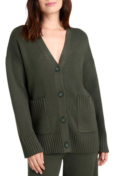 Splendid X Cella Jane Oversize Cardigan In Caviar