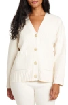 Splendid X Cella Jane Button Front Cardigan Snow In Snow