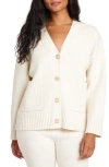 Splendid X Cella Jane Button Front Cardigan Snow In White