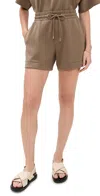 Splendid X Cella Jane Rib Scuba Shorts Hazelnut In Hazelnut
