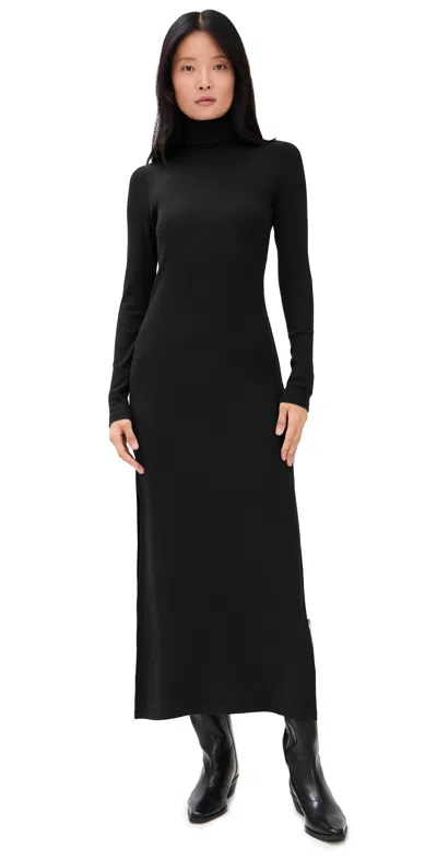 Splendid X Cella Jane Rib Turtleneck Dress Black