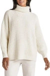 Splendid X Cella Jane Stripe Turtleneck Sweater In Snow Heather