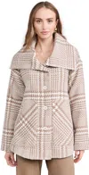 Splendid X Cella Jane Wool Jacket Toast Plaid In Toast Plaid