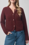 Splendid X @cellajaneblog Bouclé Cardigan In Burgundy