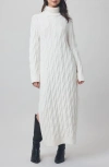 Splendid X Cellajaneblog Cable Sweater Dress Snow In White