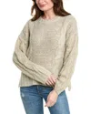 Splendid X @cellajaneblog Cable Knit Wool-blend Sweater In Brown