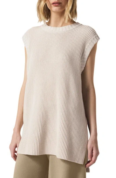Splendid X Cellajaneblog Cotton Blend Tunic In Pearl