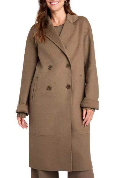 Splendid X Cella Jane Double Breasted Wool Blend Coat In Toast