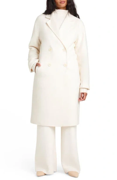 Splendid X @cellajaneblog Double Breasted Wool Blend Coat In White