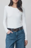 Splendid X @cellajaneblog Long Sleeve Layering T-shirt In White