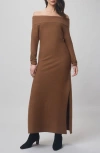 Splendid X @cellajaneblog Over The Shoulder Sweater Dress In Brown