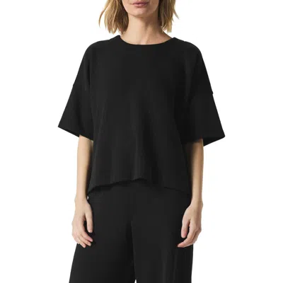 Splendid X @cellajaneblog Oversize Rib Scuba Knit T-shirt In Black
